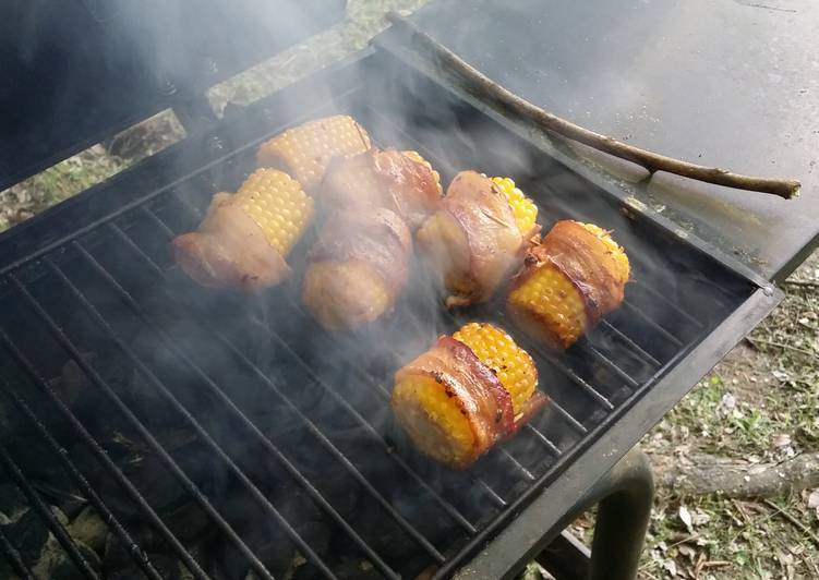 Grill Bacon Wrapped Corn