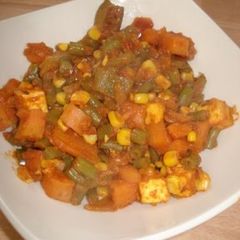 Mixed Veggie Sabji (Stir Fried Veggies) A picture of Mixed Veggie Sabji (Stir Fried Veggies).