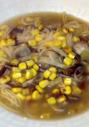 A picture of noodle soup.