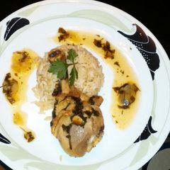 A picture of Super baked chicken.