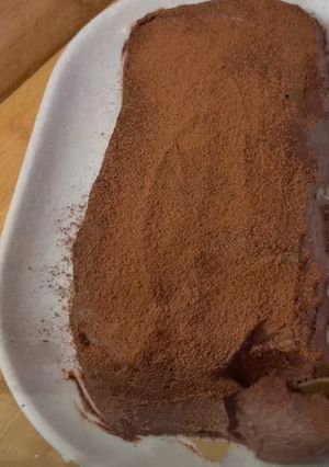 Una foto de Pastel de chocolate y plátano