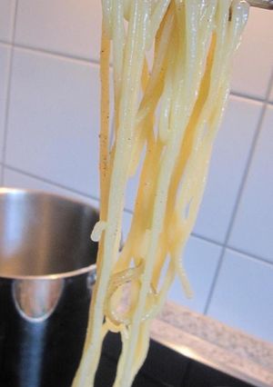 A picture of How to Instantly Transform Spaghetti into Chinese Noodles.