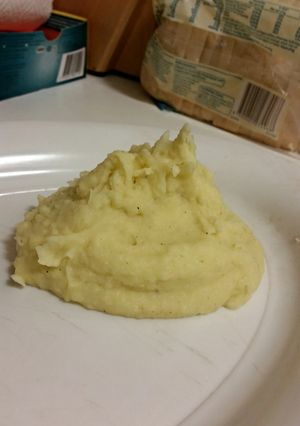 A picture of creamy mashed potato.