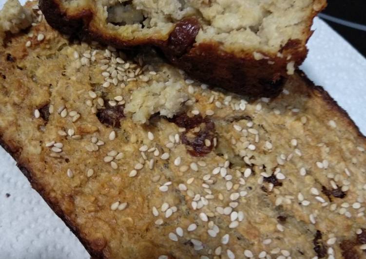 Bizcocho de avena y plátano fitness