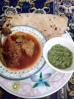 A picture of Achari chicken.