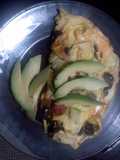 mushroom cheese jalapenos de vinagre and avacado omelet