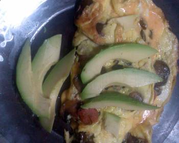 Popular Recipe mushroom cheese jalapenos de vinagre and avacado omelet Very Delicious