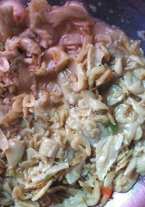 Foto resep Tumis udang rebon dan jamur tiram