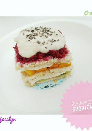 Foto resep Resep MPASI 10m+ - Rainbow Shortcake (Roti Tawar)