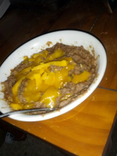 A picture of blazin spicy fried beans.