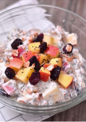 Fehérjében gazdag tönkölybúzás müzli áfonyával recept fotója