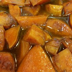 A picture of Southern baked candied yams.