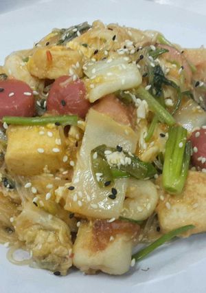 A picture of Thai style Stir Fried Suki-Yaki.