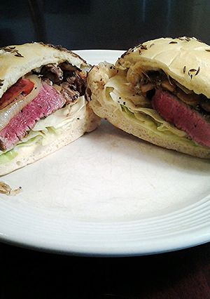A picture of The Ultimate Steak Sandwich.