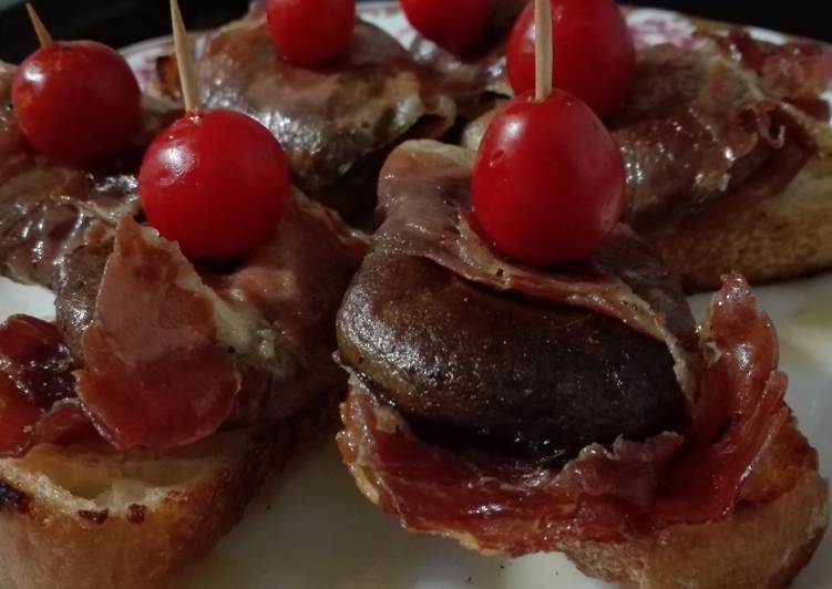 Tapa de guiscanos con jamón