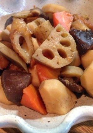 A picture of Grandma-Style Chikuzen-ni with Chikuwa For New Years.