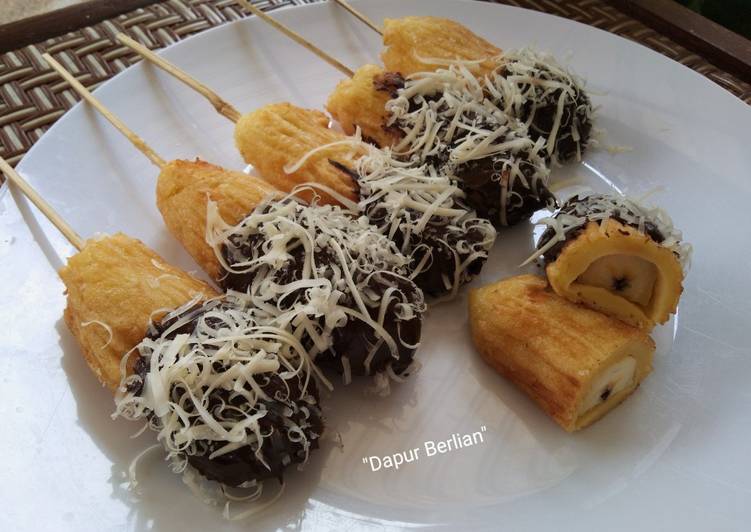 Cara Gampang Membuat Churros banana chocolate cheese Anti Gagal