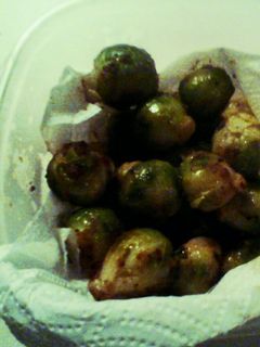 A picture of Buttery Bacon Brussel Sprouts.
