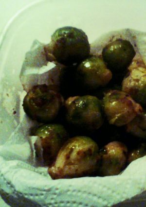 A picture of Buttery Bacon Brussel Sprouts.