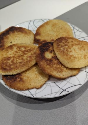 Zdjęcie przepisu Placki na mleczku kokosowym.