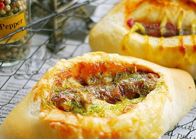 Easiest Way to Prepare Thomas Keller Double Curry Wiener Sausage Bread with French Bread Dough