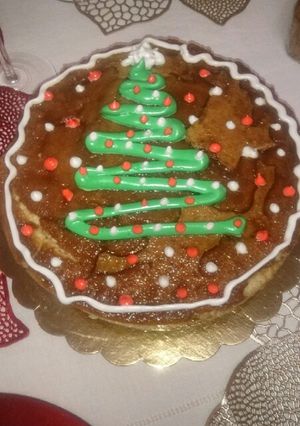 Una foto de Torta quesillo/torta imposible