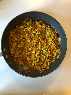 A picture of Cupboard Curry No. 1 - turkey and peas keema.