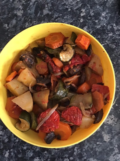 Una foto de Vegetales al horno