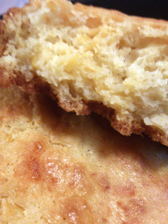 A picture of Cornbread moist and cheesy.