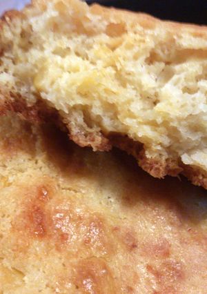 A picture of Cornbread moist and cheesy.