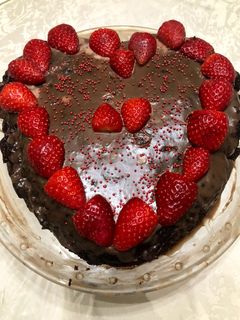 Φωτογραφία της συνταγής Σοκολατίνα με ganache και φράουλες - του Αγίου Βαλεντίνου ❤️