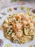 Cous cous gamberetti e zucchine