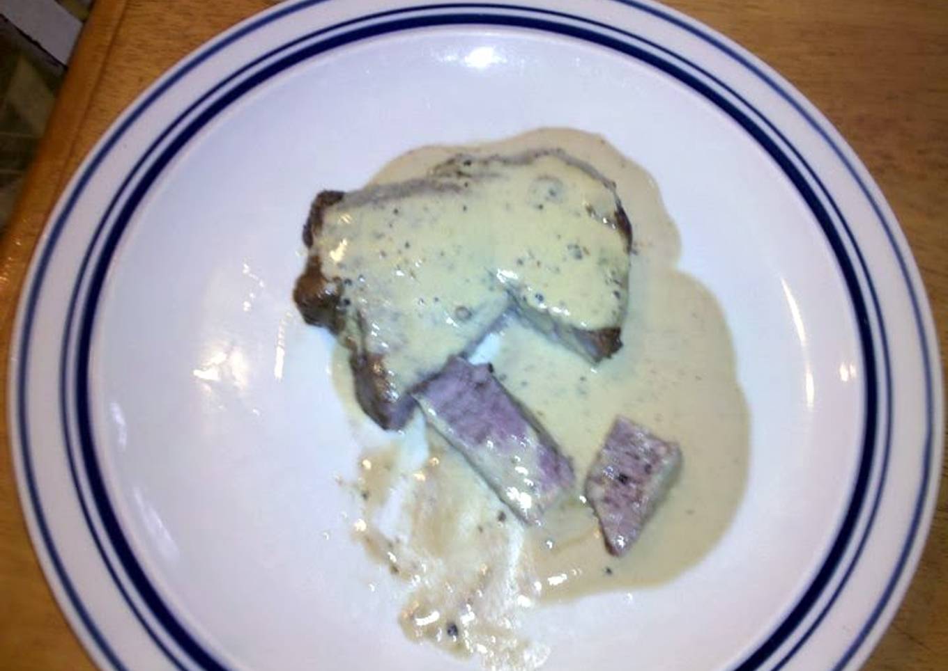 pioneer womans peppercorn steak (taisen )