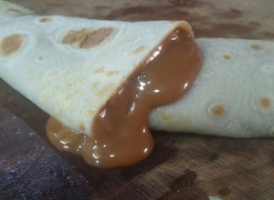 Una foto de Masa para panqueques de dulce de leche