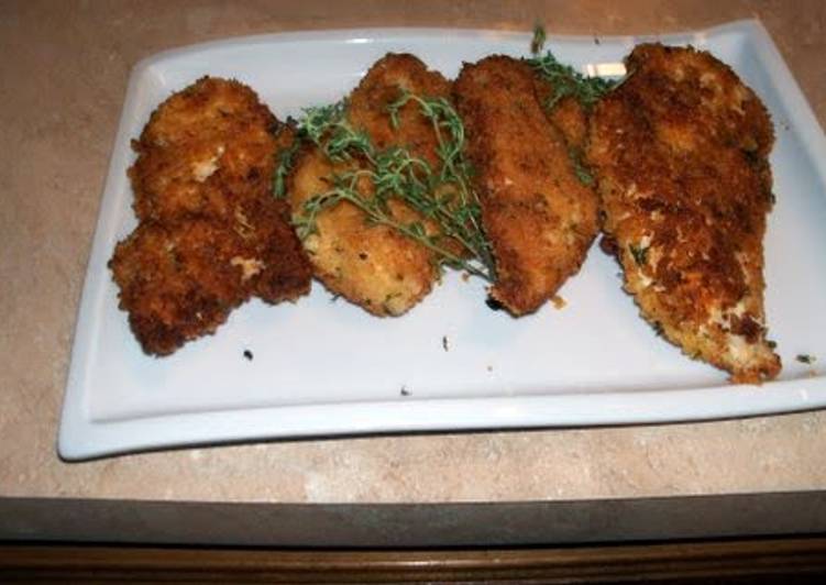 Crispy panko herb chicken cutlets