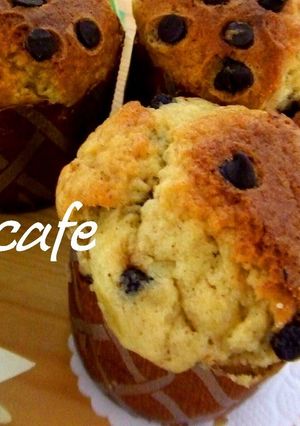 A picture of Banana Chocolate Chip Muffins.