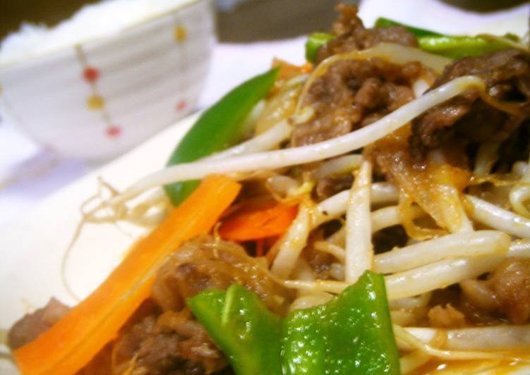 Steps to Prepare Yummy Spicy Beef Offcuts and Vegetable Stir-Fry