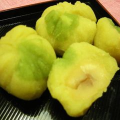 A picture of 'Kinton' Sweet Potatoes and Chestnut Paste.