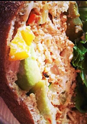 A picture of Ray's' Chipotle Chicken Veggie Burgers.