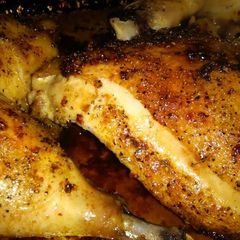 A picture of Garlic blend herb roasted chicken.