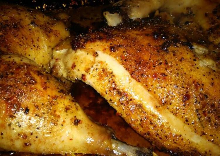 Simple Way to Make Homemade Garlic blend herb roasted chicken