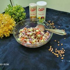 A picture of Lobia & black chana protein salad.