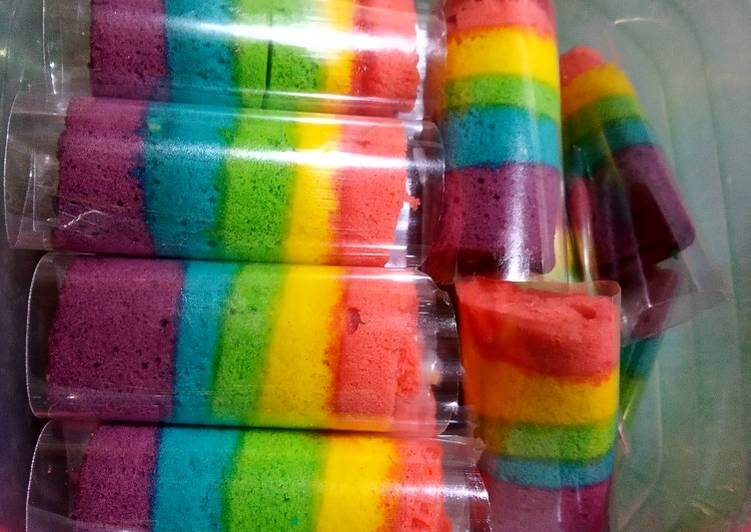 Langkah Mudah untuk Menyiapkan Rainbow roll mini, Lezat