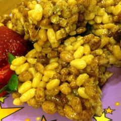 A picture of Kid's rice crispy treats (crock pot).
