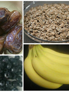 A picture of Banana Blueberry Bars.