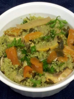 A picture of Vegan Summer Squash with Couscous.