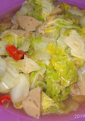 Foto resep Tumis baso sawi putih