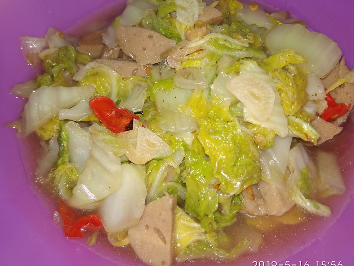 Resep Tumis baso sawi putih Anti Gagal