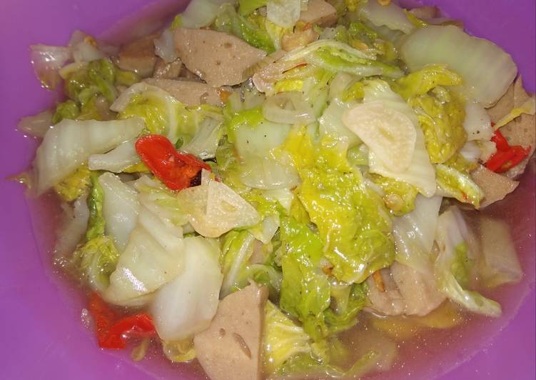 Resep: Tumis baso sawi putih Enak