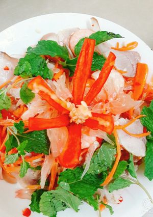 Hình của món Gỏi bưởi.